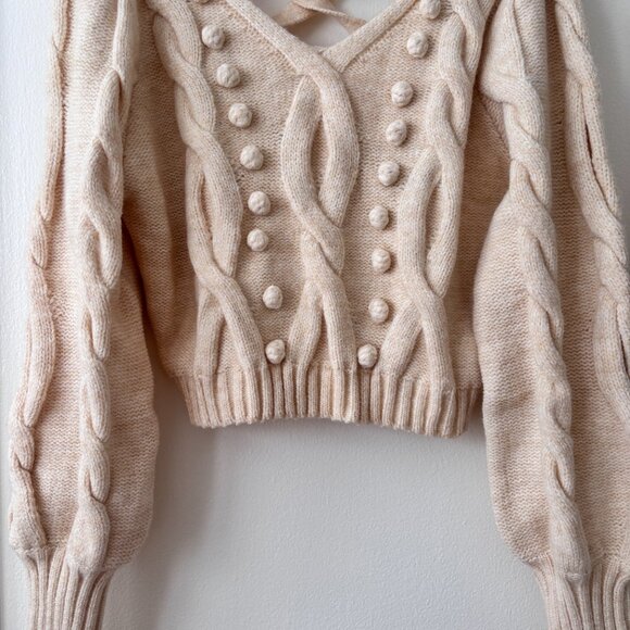 MINKPINK Amina Bobble Sweater in Oat - Picture 8 of 10